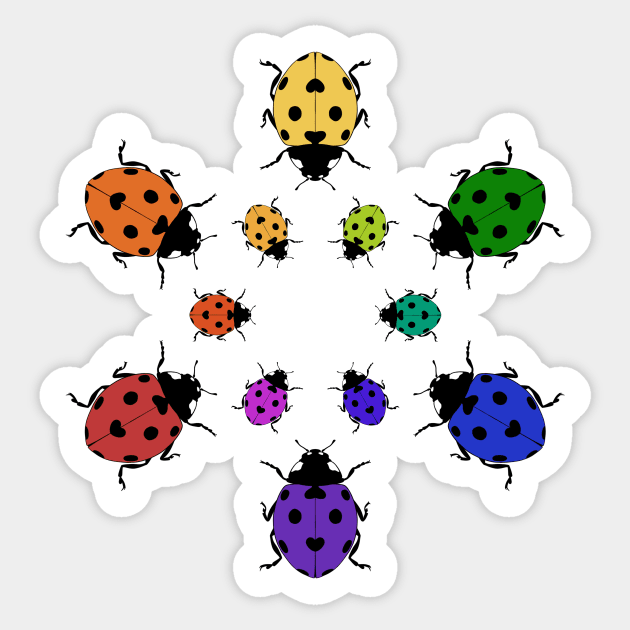Ladybug Color Wheel - Ladybug - Sticker | TeePublic